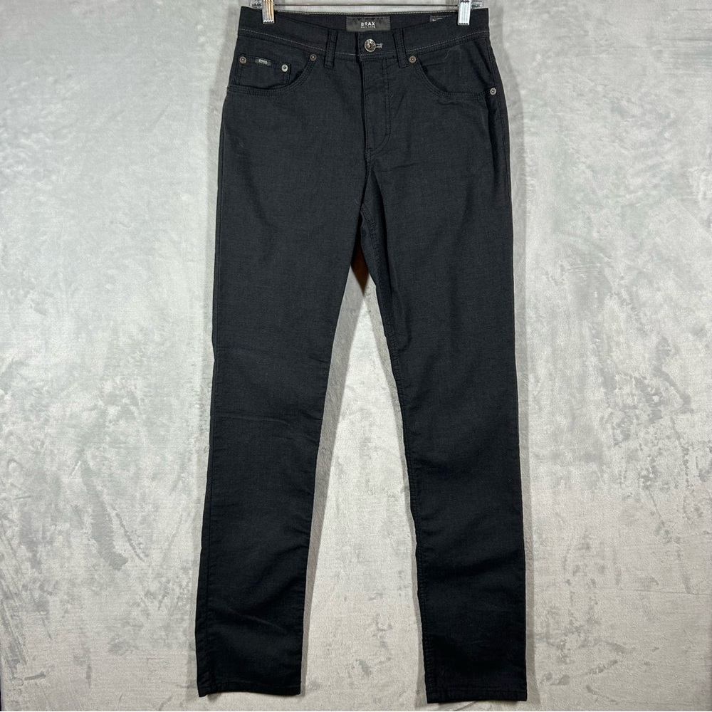 Brax Cooper Regular Fancy Pants Mens 30x34 Black Feel Good Knit Regular Fit